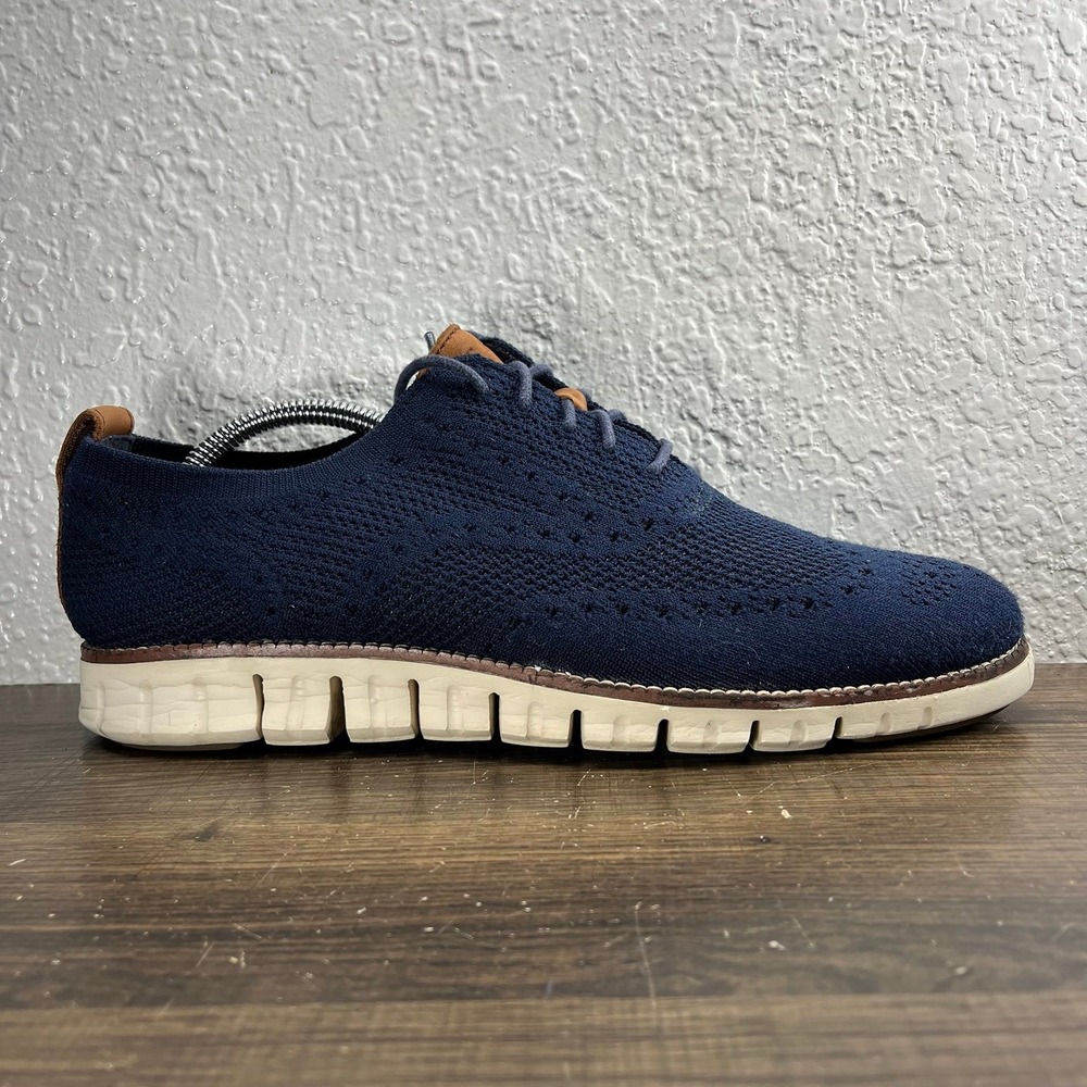 Cole Haan ZeroGrand StitchLite Wingtip Oxfords Men's Blue Shoes - Men's 9 (M)